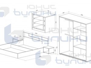 Спален комплект ТОРИНО 160×200 Mebelisto.bg