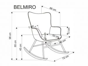 Люлеещо кресло BELMIRO кадифе в 3 цвята Mebelisto.bg