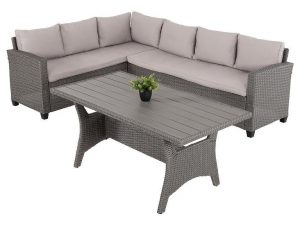 Градински сет десен ъгъл КАРСОН + маса 145×66 Mebelisto.bg