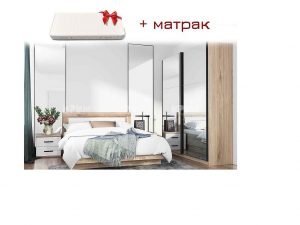 Спален комплект Сити 7059 + матрак Mebelisto.bg