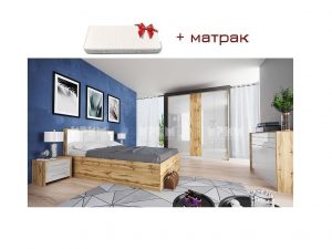 Спален комплект Сити 7067 160×200 + матрак Mebelisto.bg