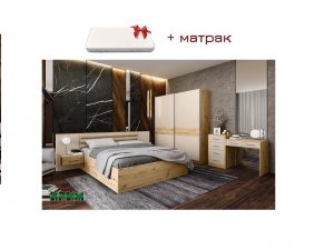 Спален комплект СИТИ 7079+1037+3079 с  матрак Mebelisto.bg