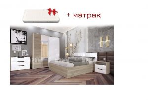 Спален комплект Сити 7049 + матрак 160Х200 Mebelisto.bg Спален комплект Сити 7049 + матрак 160Х200 Mebelisto.bg