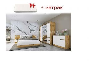 Спален комплект Сити 7054 + матрак 160х200 Mebelisto.bg