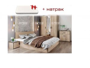 Спален комплект Сити 7056 + матрак 160х200 Mebelisto.bg
