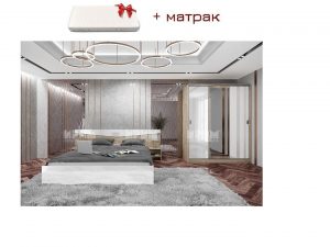 Спален комплект Сити 7074 160X200 +матрак в различни цветове Mebelisto.bg