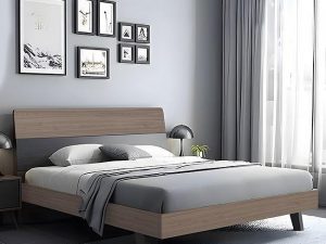 Спалня ВАНИТИ 160×200 дъб сонома – сив Mebelisto.bg