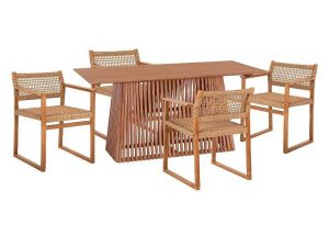 Трапезен комплект НАРЛИ маса + 4 стола Mebelisto.bg