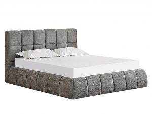 Тапицирано спално легло ЕДИ 160X200 букле в сиво Mebelisto.bg