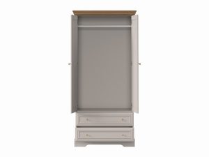 Двукрилен гардероб  KORA PLUS KS1  кашмир- дъб мавелия Mebelisto.bg