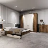 Комплект за спалня Stefano  160Х200 см в кафяв дъб пиемона – сатен Mebelisto.bg